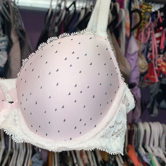 Retro y2k bra Light Pink Lace Victoria Secrets Dream Angels 32b bra perfect shap - Picture 4 of 9